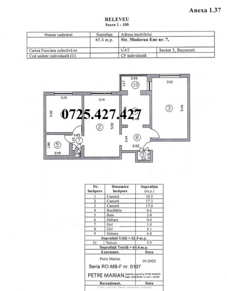 Modoran Ene nr. 7, Piata Rahova, de vanzare ap. 3 camere.